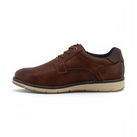 Mustang Herren braune Kunstleder-Freizeitschuhe für den Außenbereich M0031004 - Image 3