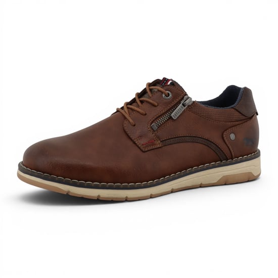 Mustang Herren braune Kunstleder-Freizeitschuhe für den Außenbereich M0031004 - Image 4