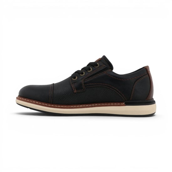 Mustang Herren Schwarze Kunstleder-Freizeitschuhe für den Außenbereich – M0141002 - Image 3