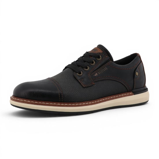 Mustang Herren Schwarze Kunstleder-Freizeitschuhe für den Außenbereich – M0141002 - Image 4