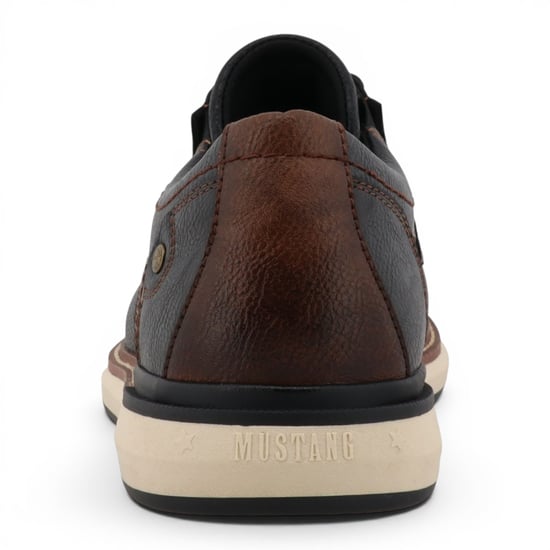 Mustang Herren Schwarze Kunstleder-Freizeitschuhe für den Außenbereich – M0141002 - Image 6