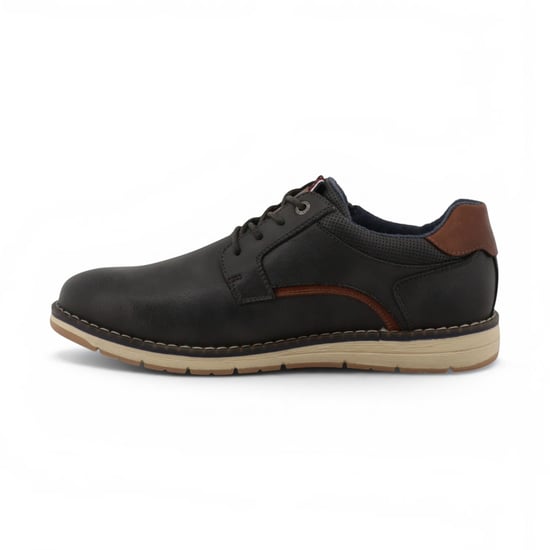 Mustang Herren dunkelgraue Kunstleder-Freizeitschuhe für den Außenbereich – M0031004 - Image 3