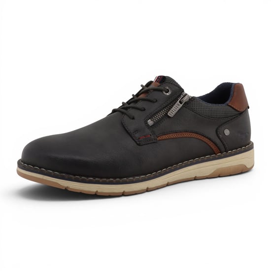 Mustang Herren dunkelgraue Kunstleder-Freizeitschuhe für den Außenbereich – M0031004 - Image 4