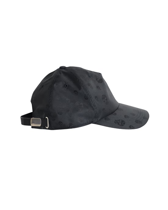 Alexander McQueen Baseballkappe mit Totenkopf-Print aus schwarzem Polyester - Image 2