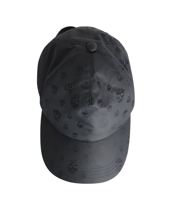 Alexander McQueen Baseballkappe mit Totenkopf-Print aus schwarzem Polyester - Image 4