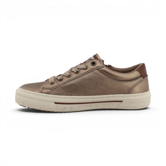 Mustang Damen Golden Faux Leather Trainer Sneaker Freizeitschuhe – M0112011 - Image 3