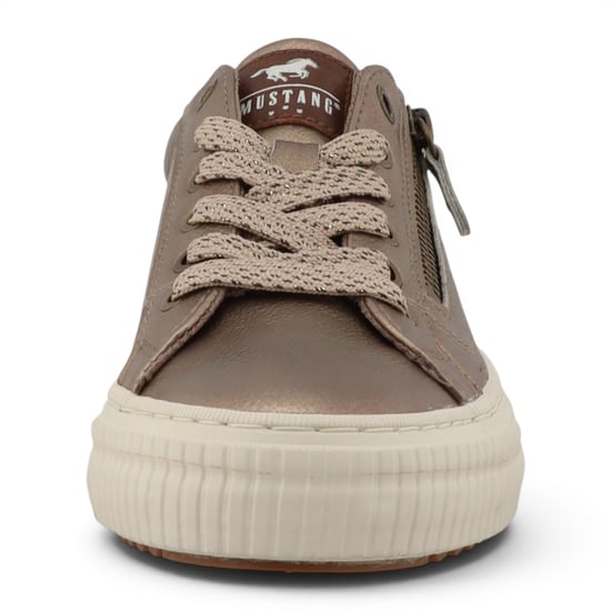 Mustang Damen Golden Faux Leather Trainer Sneaker Freizeitschuhe – M0112011 - Image 5