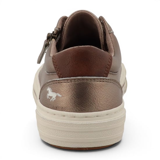 Mustang Damen Golden Faux Leather Trainer Sneaker Freizeitschuhe – M0112011 - Image 6