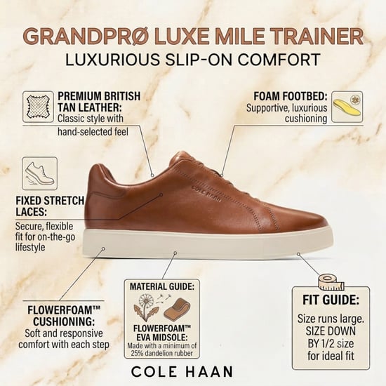 Cole Haan Herren GrandPro Luxe Mile Trainer Braune Wildleder-Sneakers – C43941 - Image 2