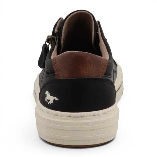 Mustang Damen Schwarze Kunstleder-Sneaker Sneaker Freizeitschuhe – M0112011 - Image 6