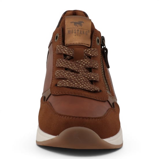 Mustang Damen Tan Cream Platform Sneaker Trainer Freizeitschuhe – M0872002 - Image 5