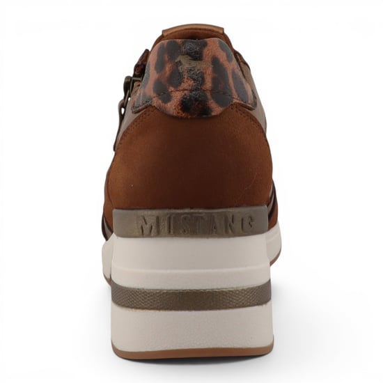 Mustang Damen Tan Cream Platform Sneaker Trainer Freizeitschuhe – M0872002 - Image 6