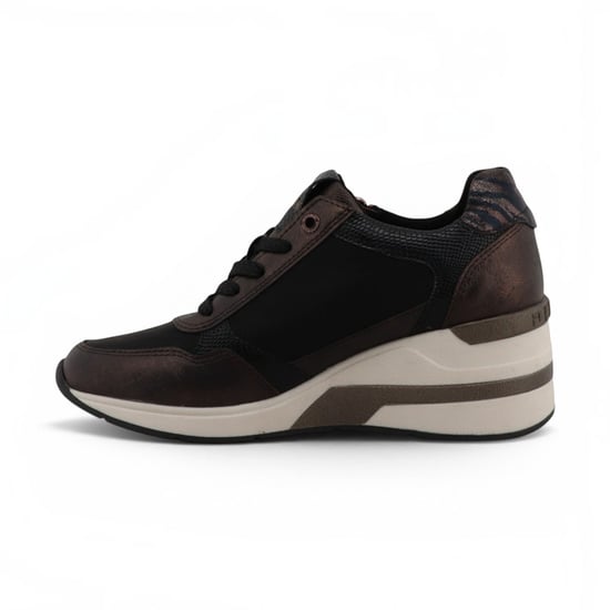 Mustang Damen Schwarze Plateau-Sneaker Trainer Freizeitschuhe – M0872003 - Image 3