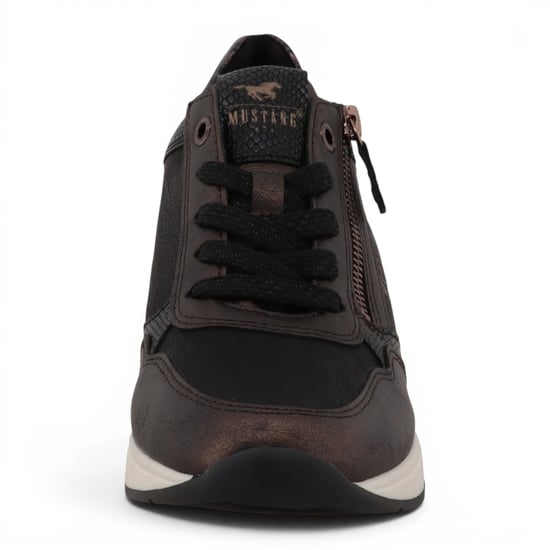Mustang Damen Schwarze Plateau-Sneaker Trainer Freizeitschuhe – M0872003 - Image 5