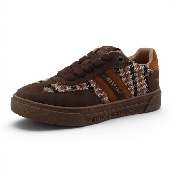Mustang Women's Brown Tweed Sneakers Trainerschuhe – M0212020 - Image 4
