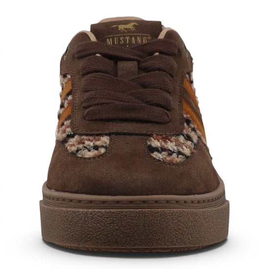 Mustang Women's Brown Tweed Sneakers Trainerschuhe – M0212020 - Image 5