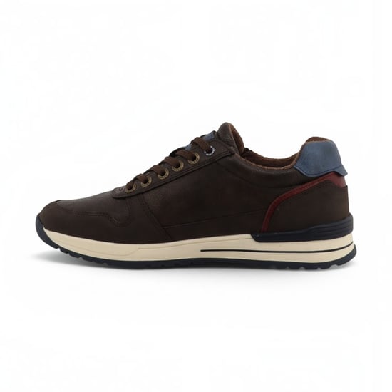 Mustang Herren braune Kunstleder-Sneakerschuhe – M0281006 - Image 3