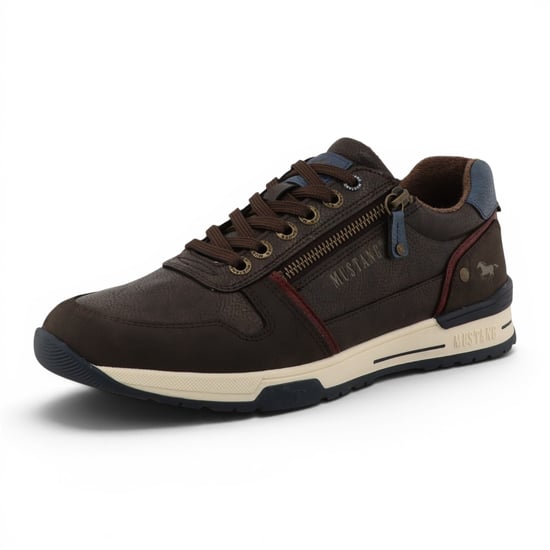Mustang Herren braune Kunstleder-Sneakerschuhe – M0281006 - Image 4