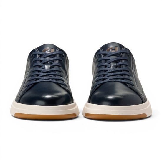 Cole Haan Herren GrandPro Luxe Mile Trainer Blaue Lederschuhe - C42754 - Image 4