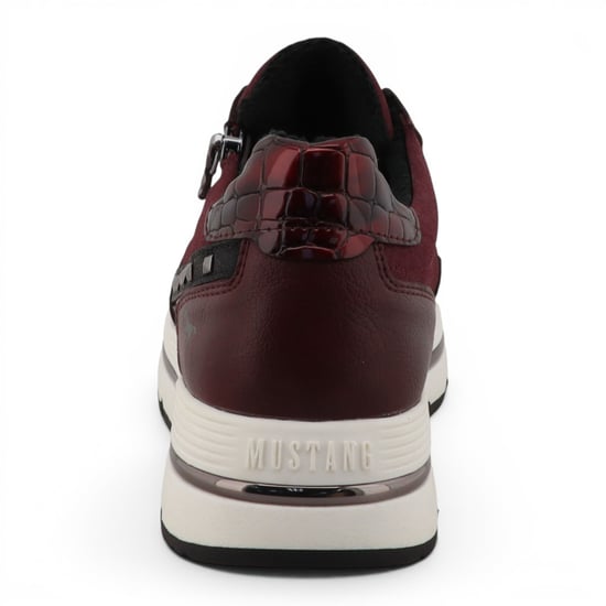 Mustang Damen Burgundy Schnürschuhe Plateauschuhe – M0332001 - Image 6