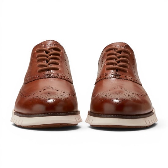 Cole Haan Herren ZeroGrand Wingtip Oxford Trainer Braune Lederschuhe - C39602 - Image 4