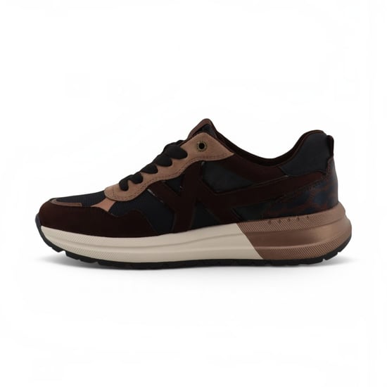 Mustang Damen braune Kunstleder-Sneaker Plateauschuhe – M0702007 - Image 3