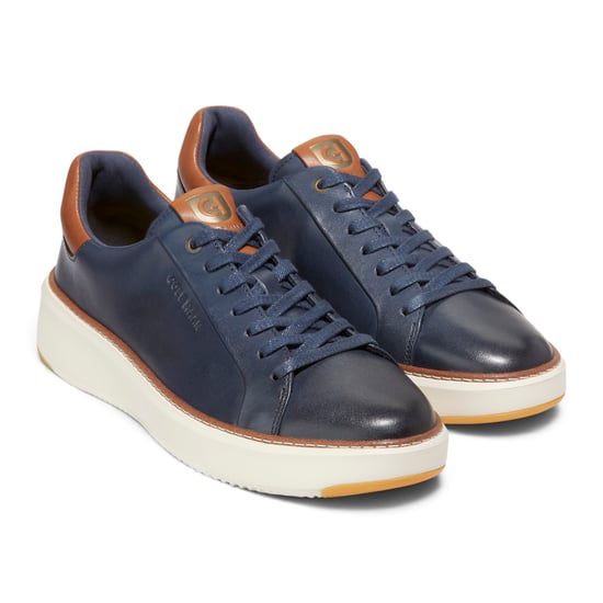Cole Haan Herren GrandPro Luxe Mile Trainer Blaue Lederschuhe - C37158 - Image 3