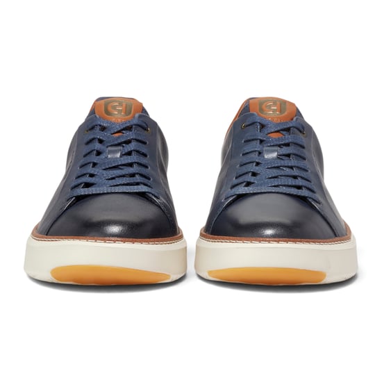 Cole Haan Herren GrandPro Luxe Mile Trainer Blaue Lederschuhe - C37158 - Image 4