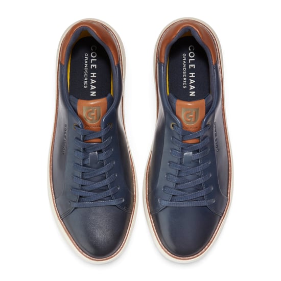 Cole Haan Herren GrandPro Luxe Mile Trainer Blaue Lederschuhe - C37158 - Image 6