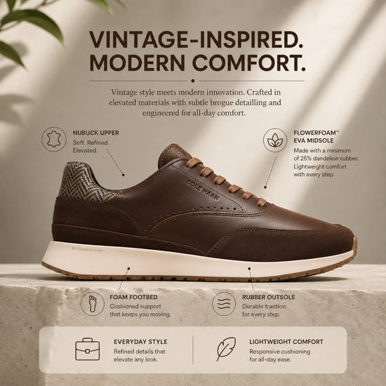Cole Haan Herren GrandPro Luxe Mile Trainer Braune Lederschuhe - C44519 - Image 2