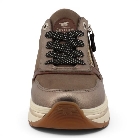 Mustang Damen braune Schnürschuhe Plateau-Sneakers – M0332001 - Image 5