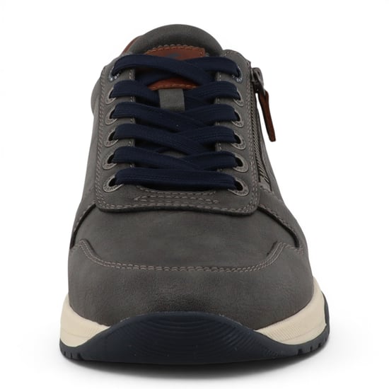 Mustang Herren graue Kunstleder-Sneakerschuhe – M0281006 - Image 5