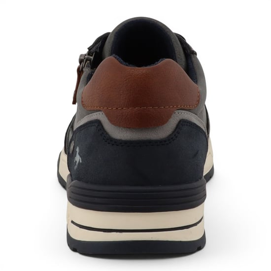 Mustang Herren graue Kunstleder-Sneakerschuhe – M0281006 - Image 6