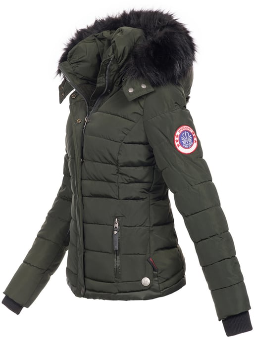 Navahoo Damen Winterjacke Chloe – Tailliert, Mit Abnehmbarer Kapuze & Edlem Kunstfell - Image 2