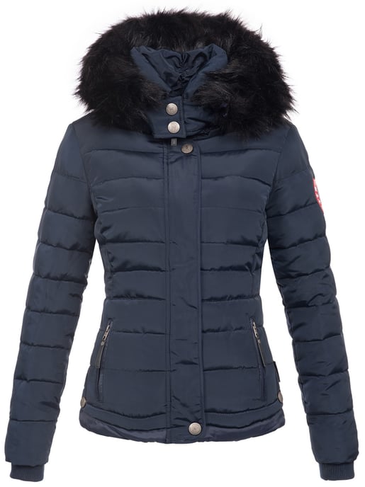 Navahoo Damen Winterjacke Chloe – Tailliert, Mit Abnehmbarer Kapuze & Edlem Kunstfell - Image 2