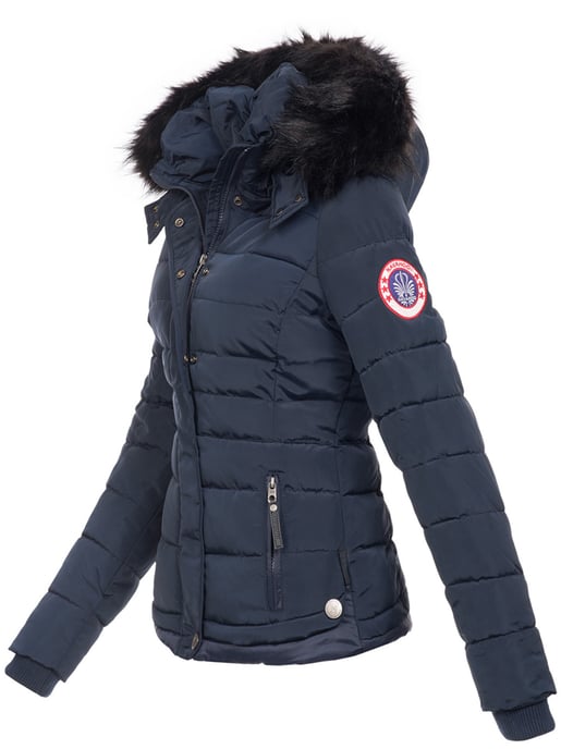 Navahoo Damen Winterjacke Chloe – Tailliert, Mit Abnehmbarer Kapuze & Edlem Kunstfell - Image 3