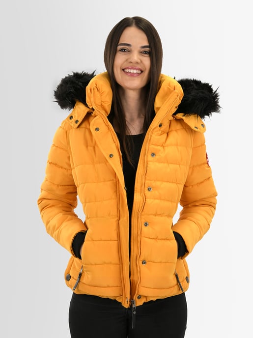 Navahoo Damen Winterjacke Chloe – Tailliert, Mit Abnehmbarer Kapuze & Edlem Kunstfell - Image 3