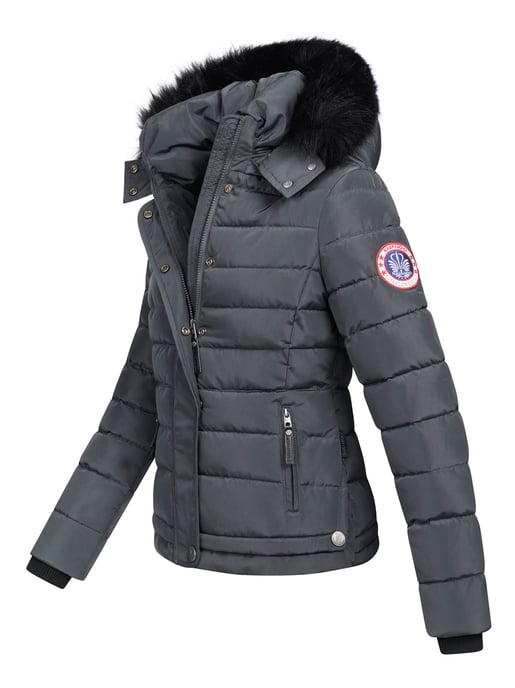 Navahoo Damen Winterjacke Chloe – Tailliert, Mit Abnehmbarer Kapuze & Edlem Kunstfell - Image 3