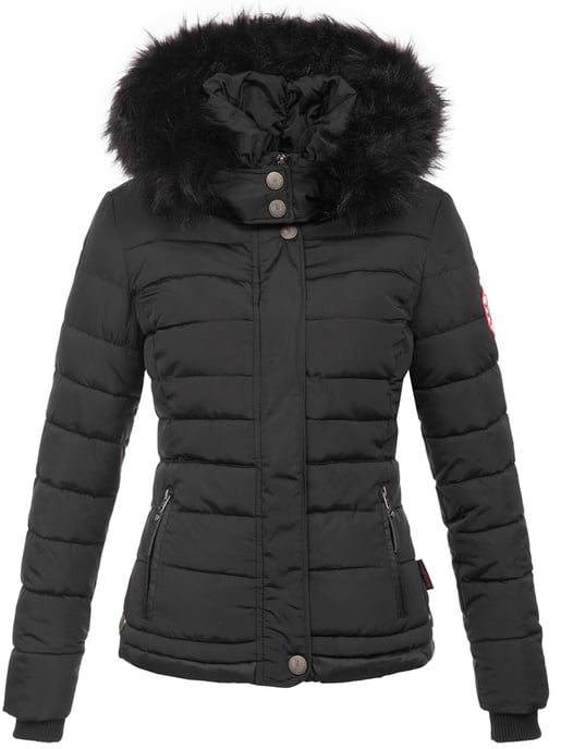 Navahoo Damen Winterjacke Chloe – Tailliert, Mit Abnehmbarer Kapuze & Edlem Kunstfell - Image 2