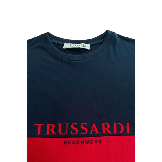 Trussardi Strandbekleidung Rotes Baumwolle Herren T-Shirt - Image 3