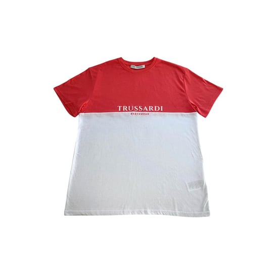 Trussardi Strandbekleidung Weißes Polyester Herren T-Shirt - Image 1