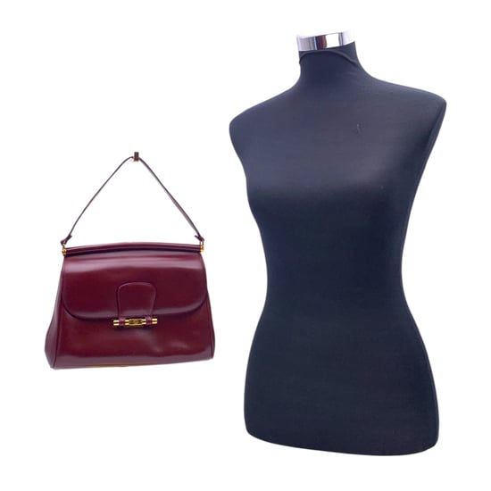 Gucci Vintage Lederhandtasche Klapphandtasche - Image 2
