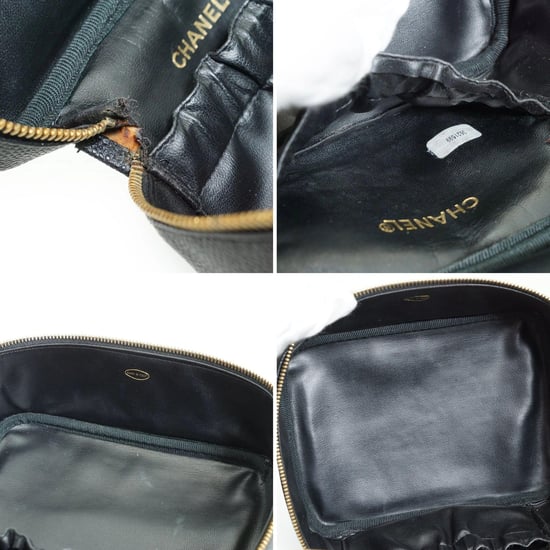 Chanel Vintage Lederhandtasche Kosmetiktasche - Image 3