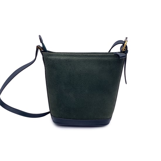 Gucci Vintage Wildleder-Schultertasche mit ineinandergreifenden - Image 3