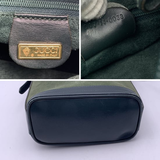 Gucci Vintage Wildleder-Schultertasche mit ineinandergreifenden - Image 5