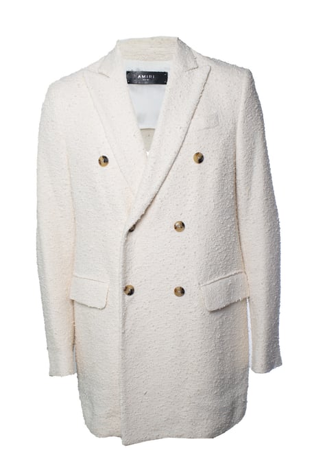 Amiri, weißer Bouclé-Blazer - Image 1