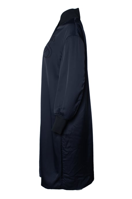 Jil Sander, blauer langer Bomber-Sportmantel - Image 2