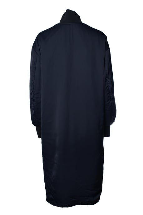 Jil Sander, blauer langer Bomber-Sportmantel - Image 3