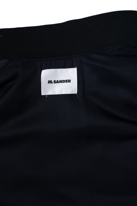Jil Sander, blauer langer Bomber-Sportmantel - Image 6