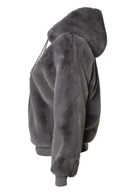 Maje, Bomberjacke aus Kunstpelz in Grau - Image 2